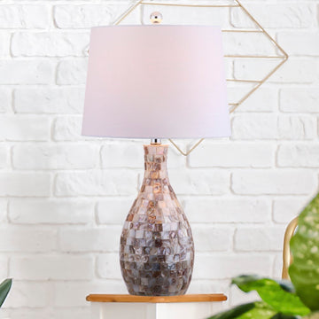 Verna 26.5" Seashell LED Table Lamp - JONATHAN Y